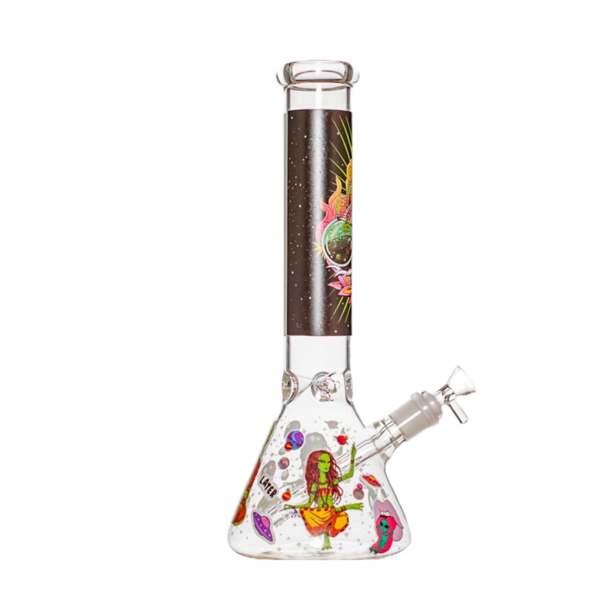 Glow In The Dark Space Alien Bong - 14in
