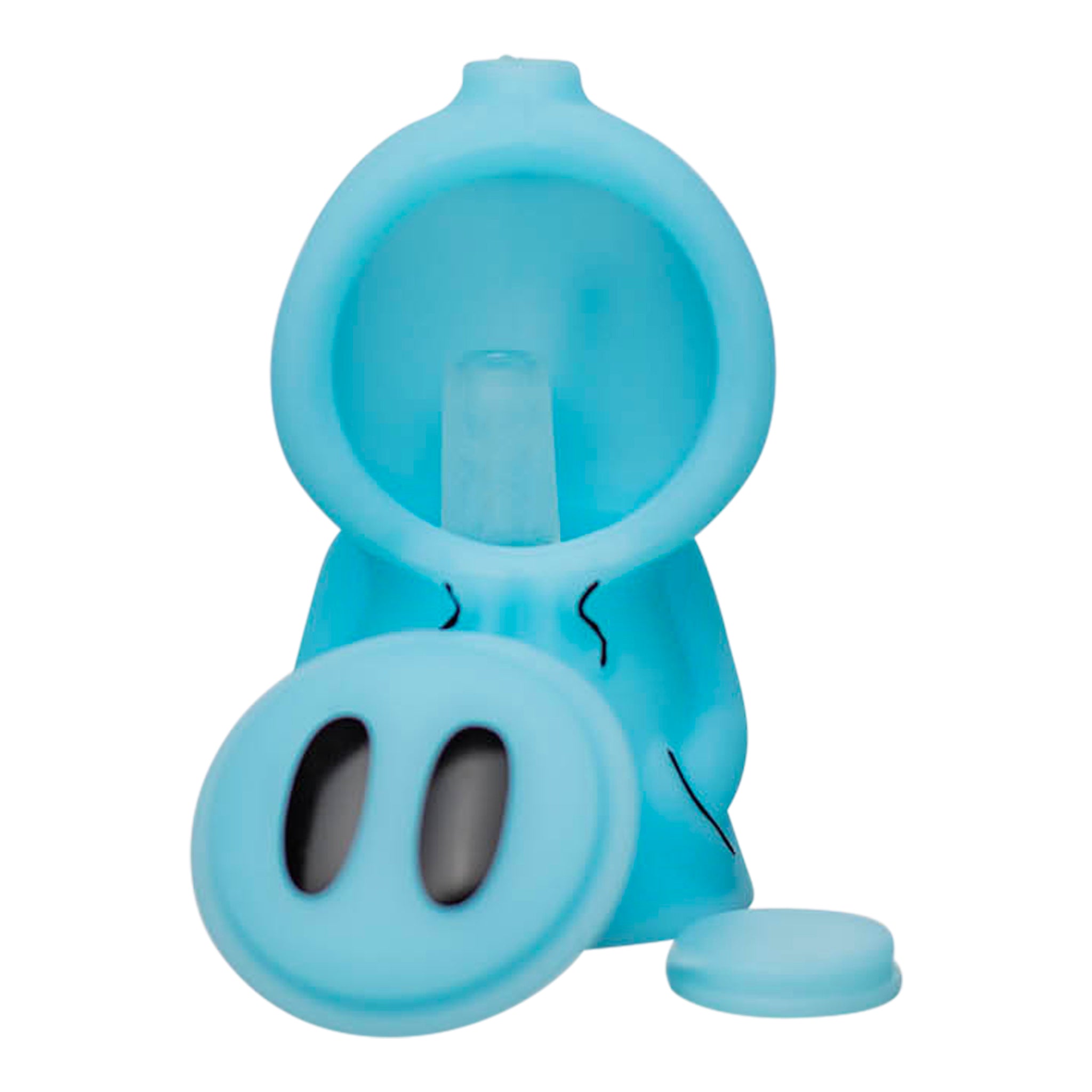 Glowing Ghost Guy Pipe Bubbler - 5in - Image 3
