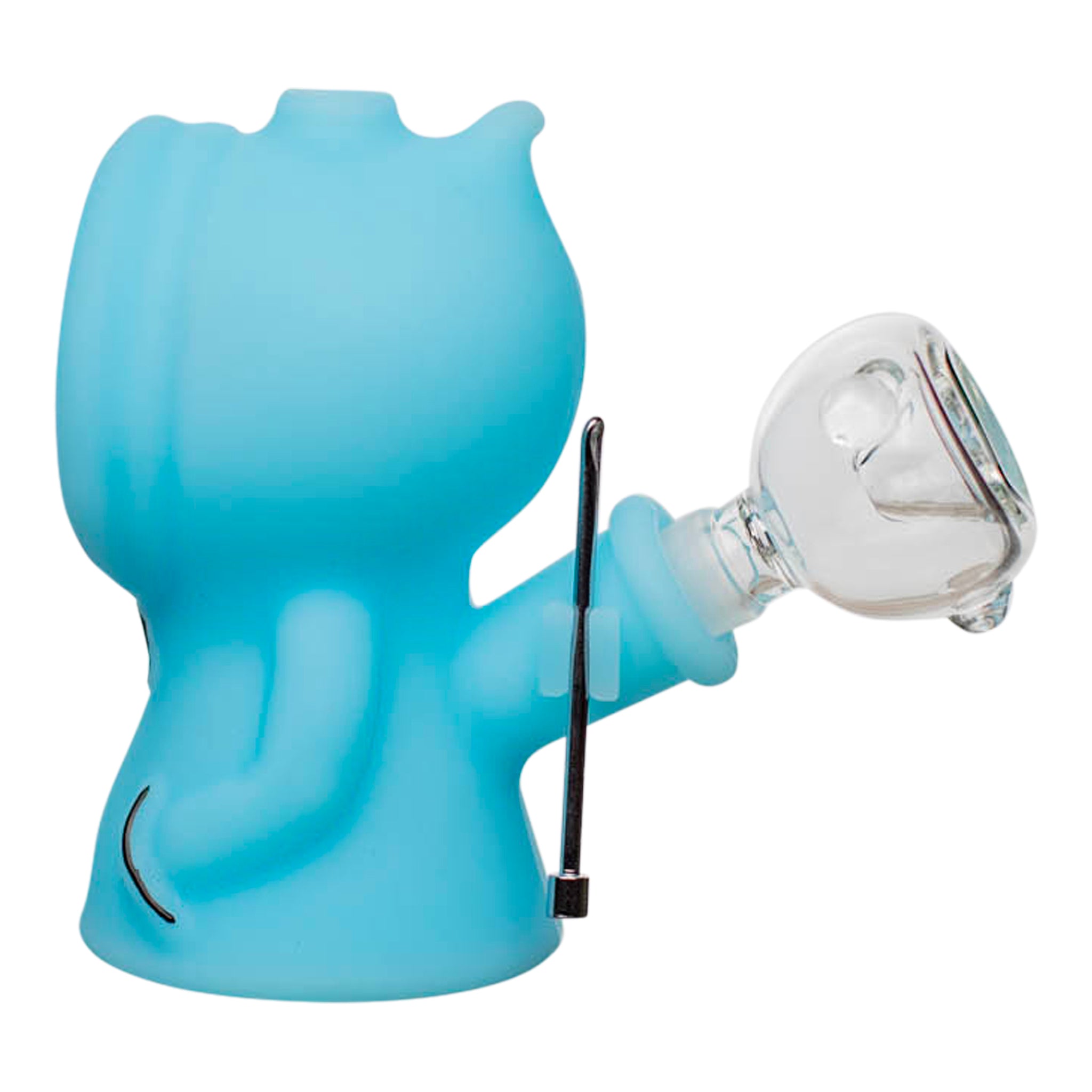 Glowing Ghost Guy Pipe Bubbler - 5in - Image 5