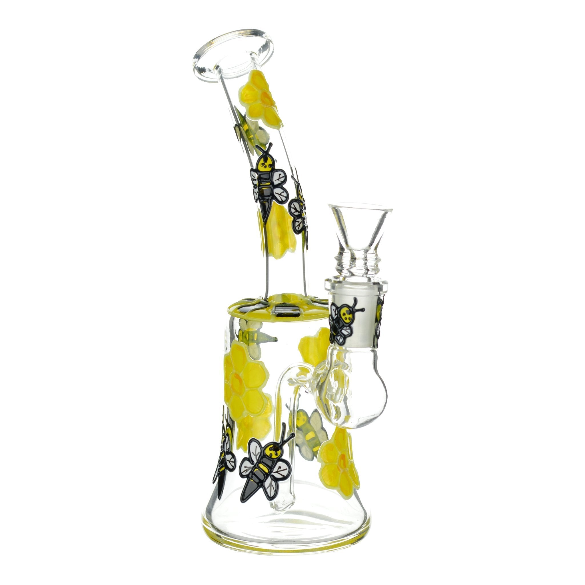Honey Bee Glow Bong - 7in - Image 2