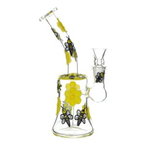 Honey Bee Glow Bong - 7in