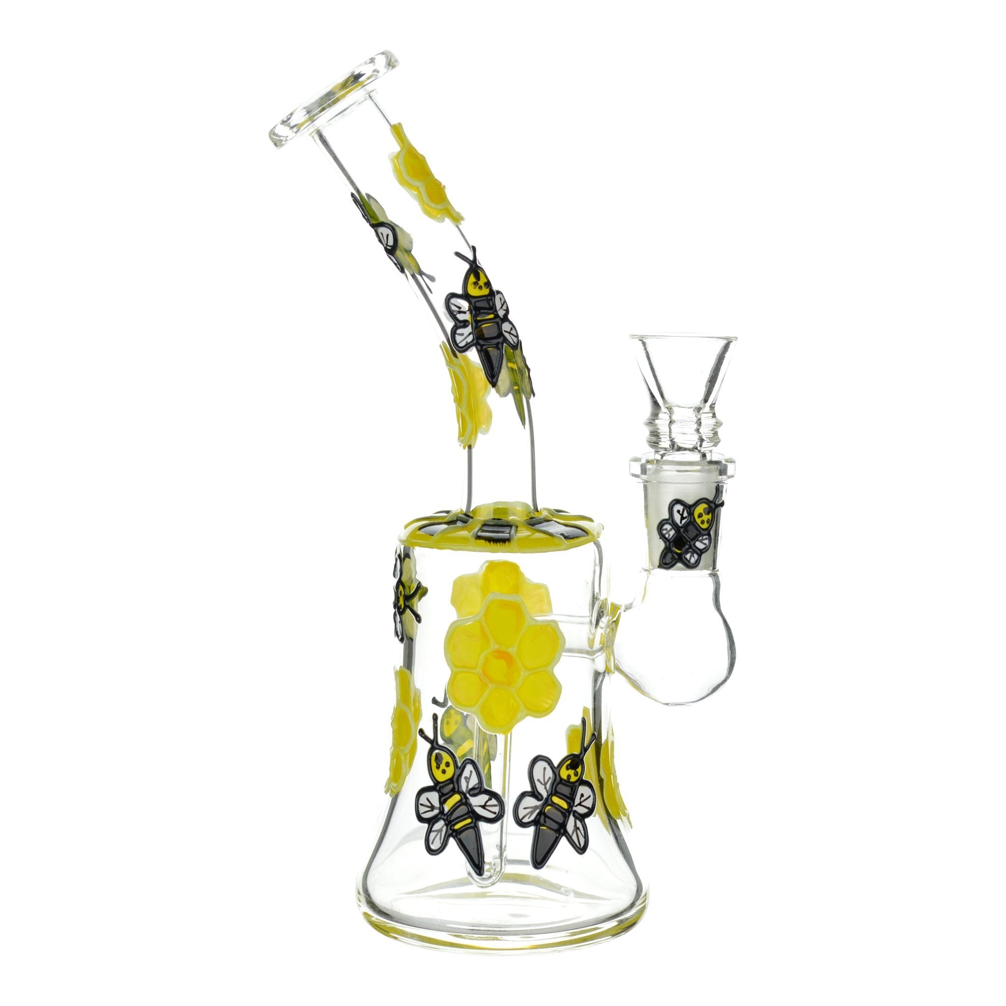 Honey Bee Glow Bong - 7in
