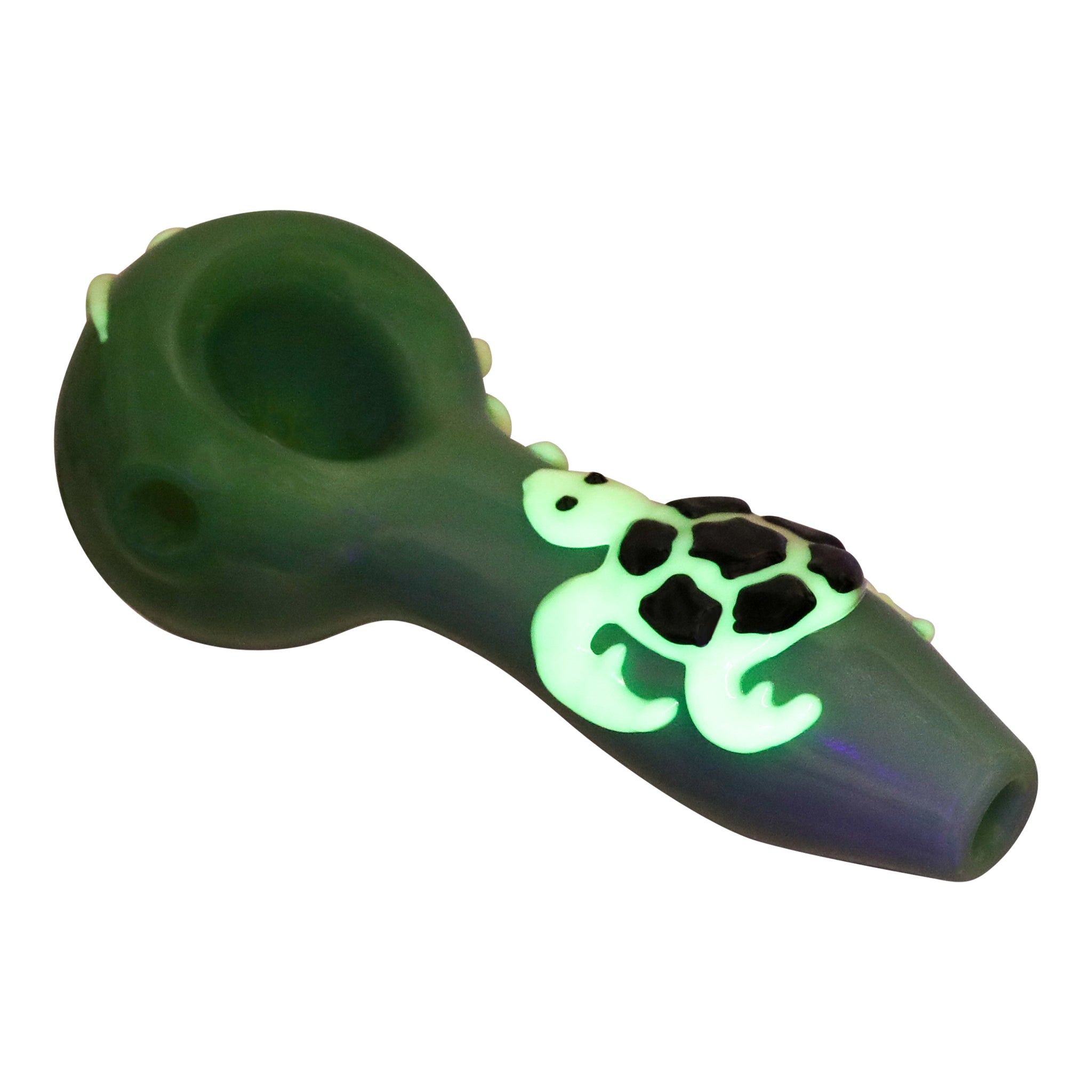 Glowing Turtle Pipe - 4in - Image 2