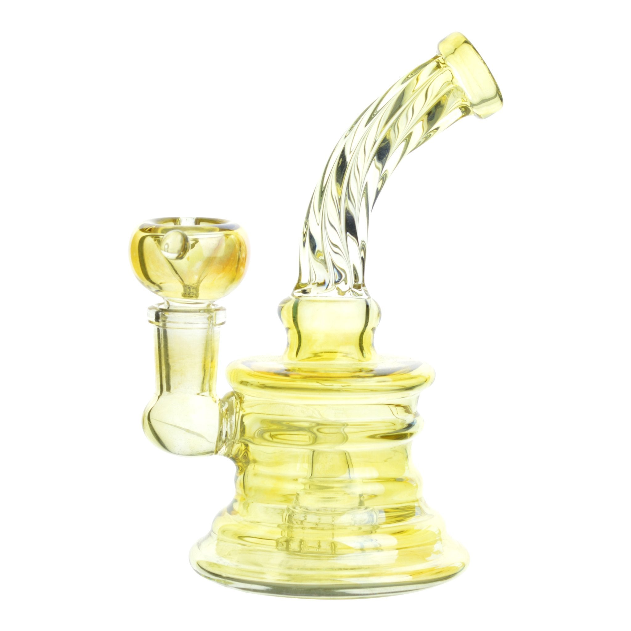 Golden Corkscrew Mini Bong - 6in - Image 2