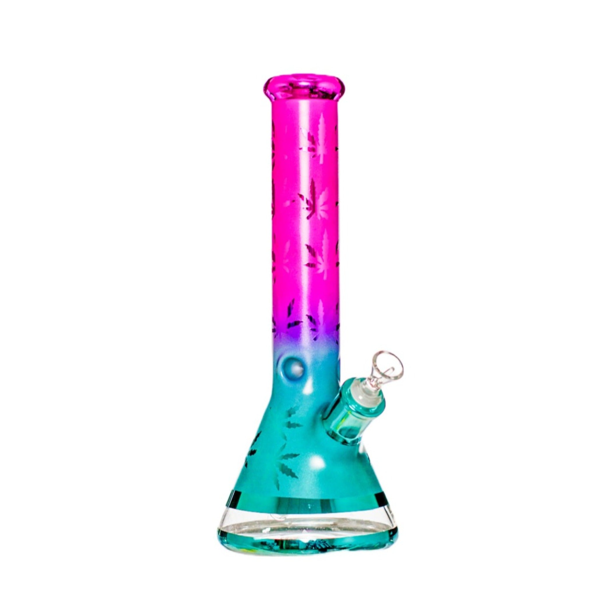 Grandaddy Purp Leaf Beaker Bong - 14in - Image 2