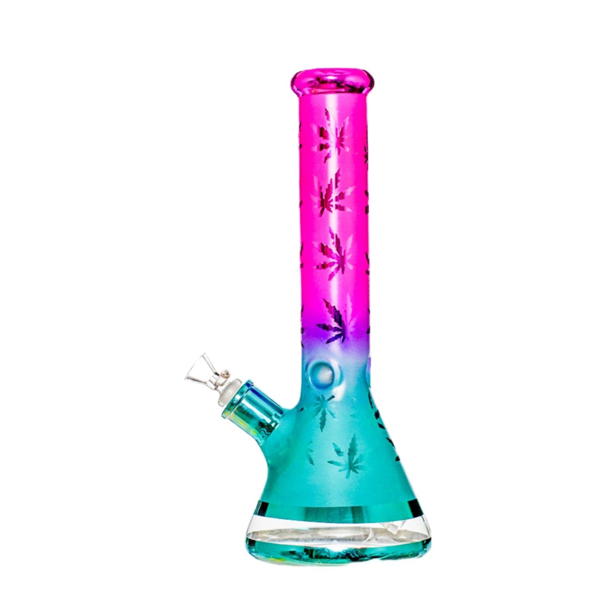 Grandaddy Purp Leaf Beaker Bong - 14in - Image 3