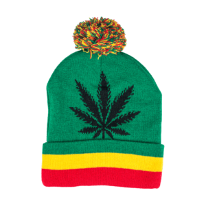 Green Rasta Weed Leaf Beanie
