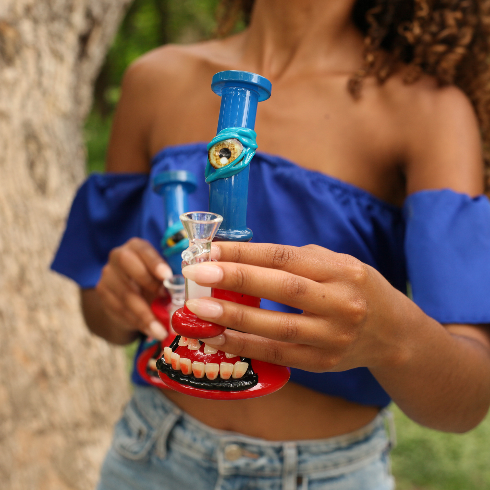 Grinning Alien Bong - 7 inches mini bong - Image 3