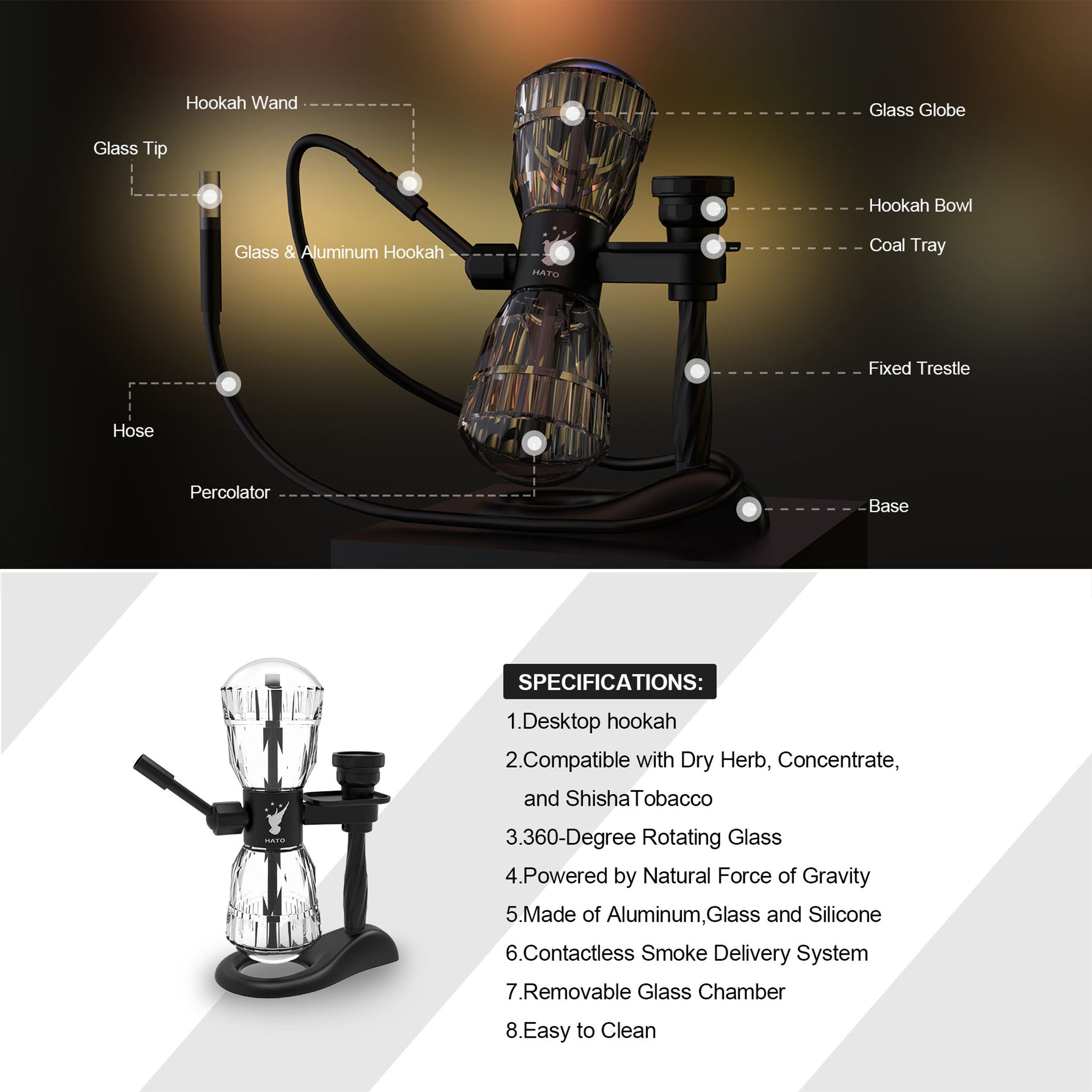 3 in 1 Gravity Bong - 15in - Image 6