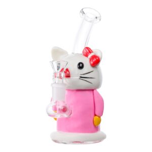 Kitty Cat Bubbler Bong - 7in