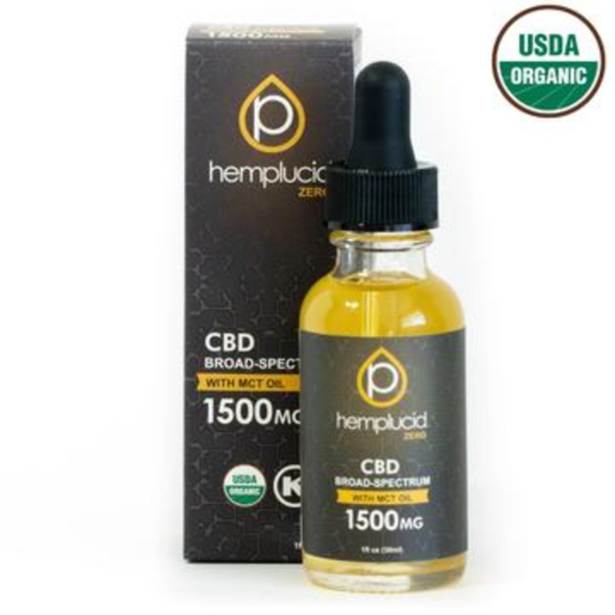 Hemplucid USDA Organic CBD Broad Spectrum Oil - MCT - Image 2