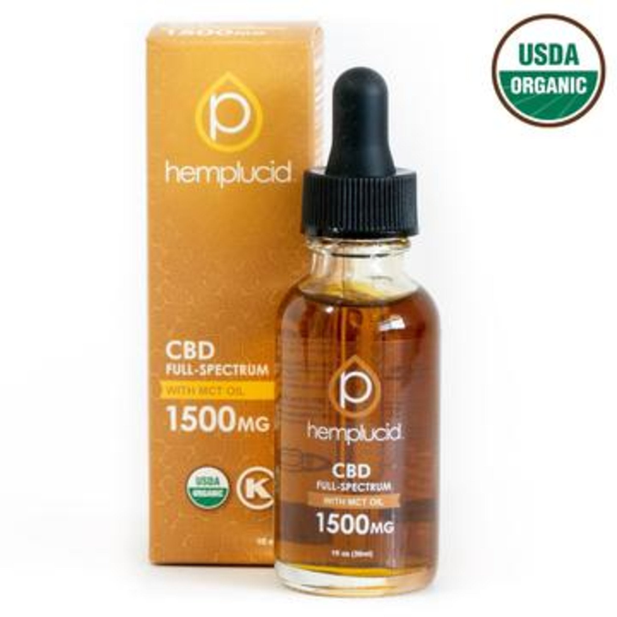 Hemplucid USDA Organic Full Spectrum CBD Oil - MCT