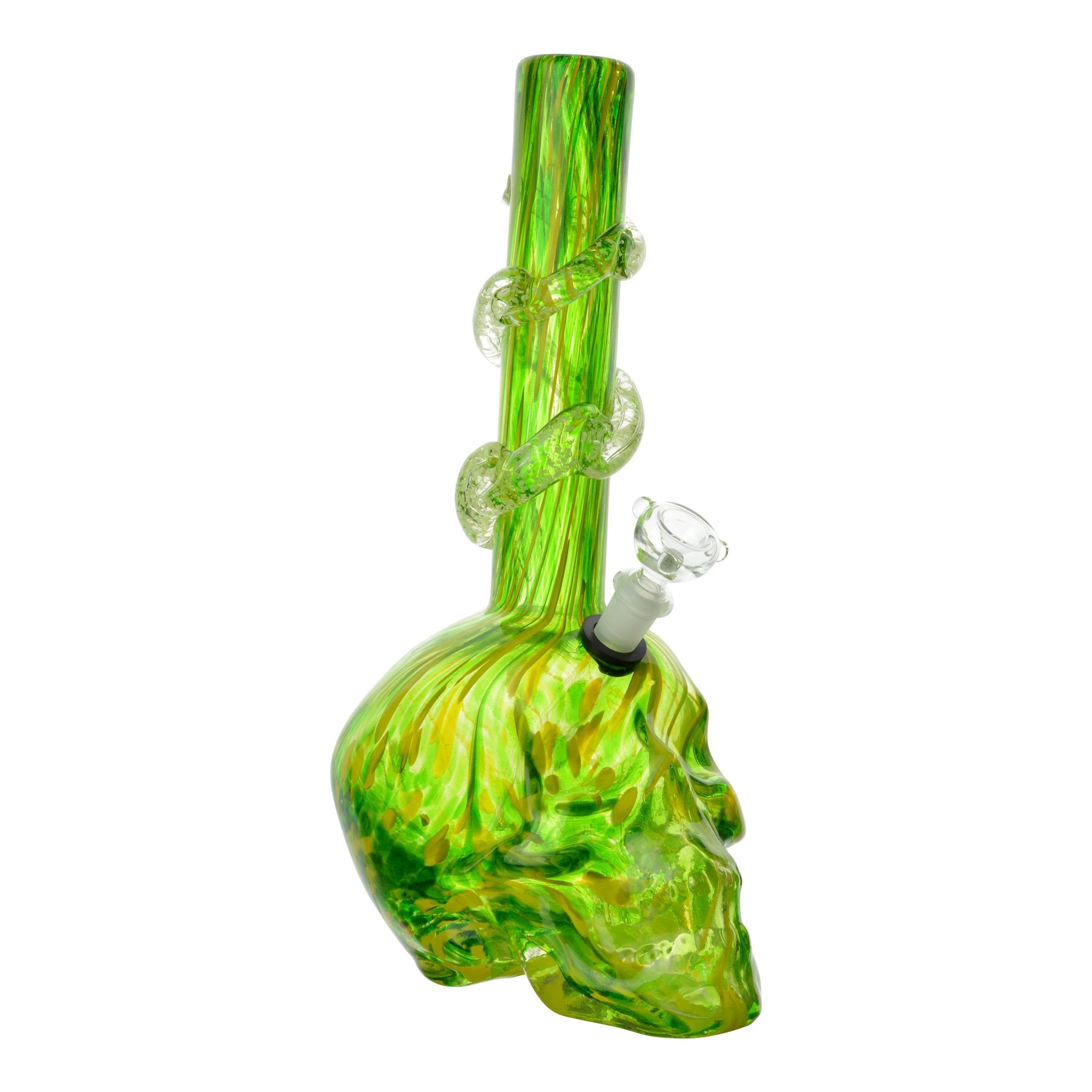 Large Dappled Skull Bong - 14in - Image 6