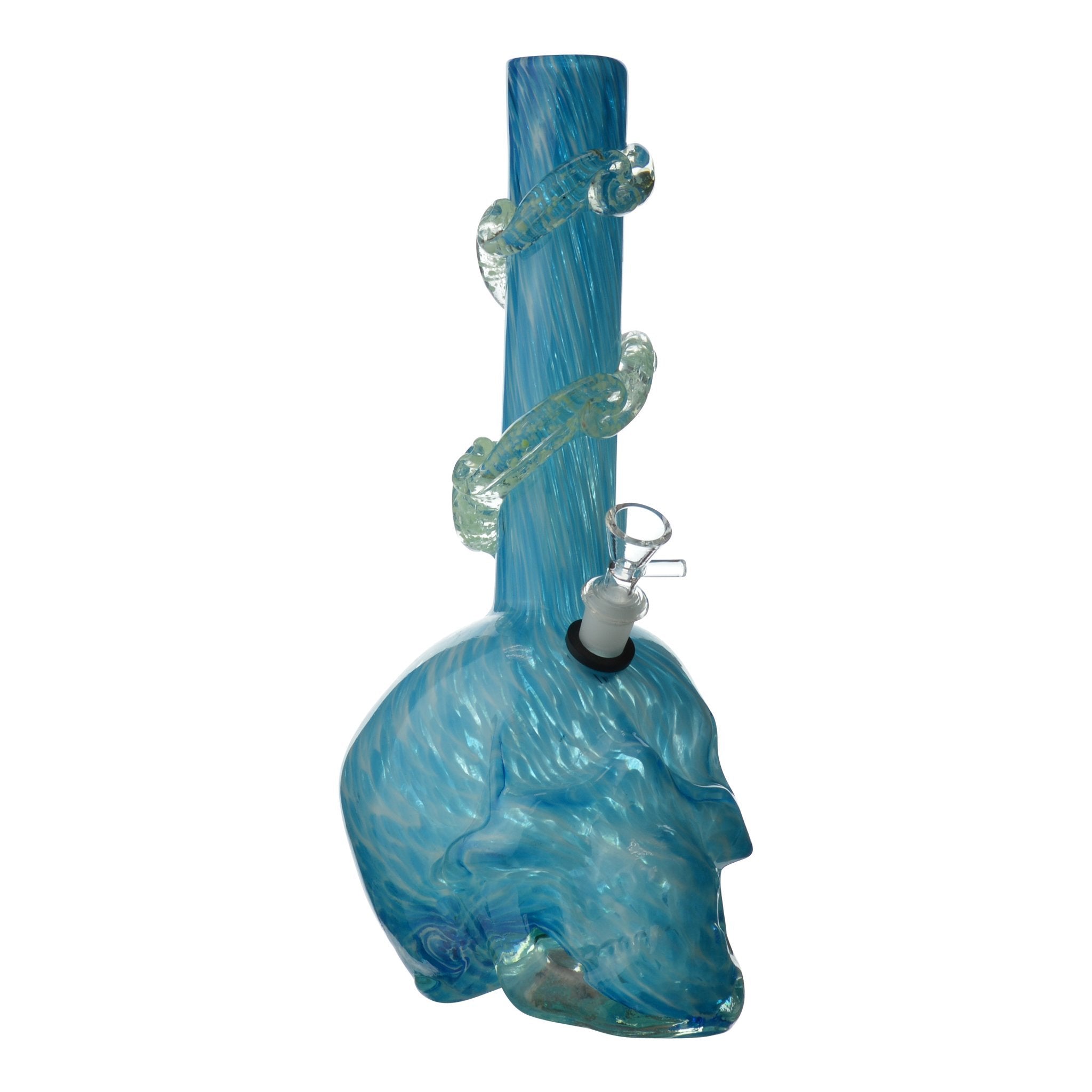 Large Dappled Skull Bong - 14in - Image 3