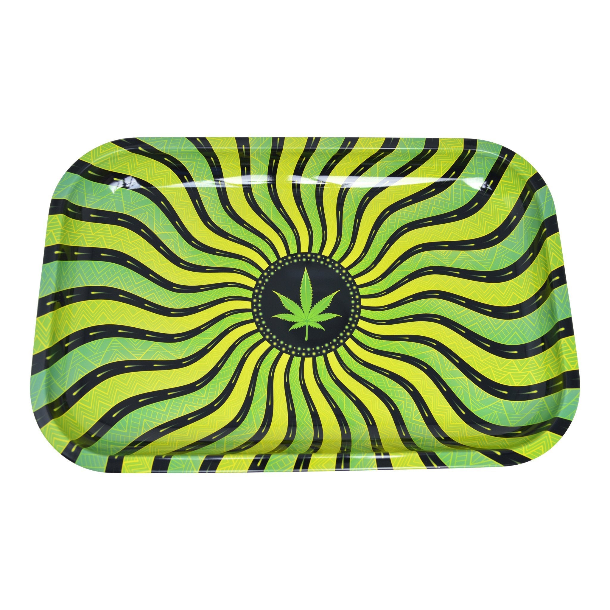 Large Metal Rolling Tray Hyporitze Leaf - 7.5in