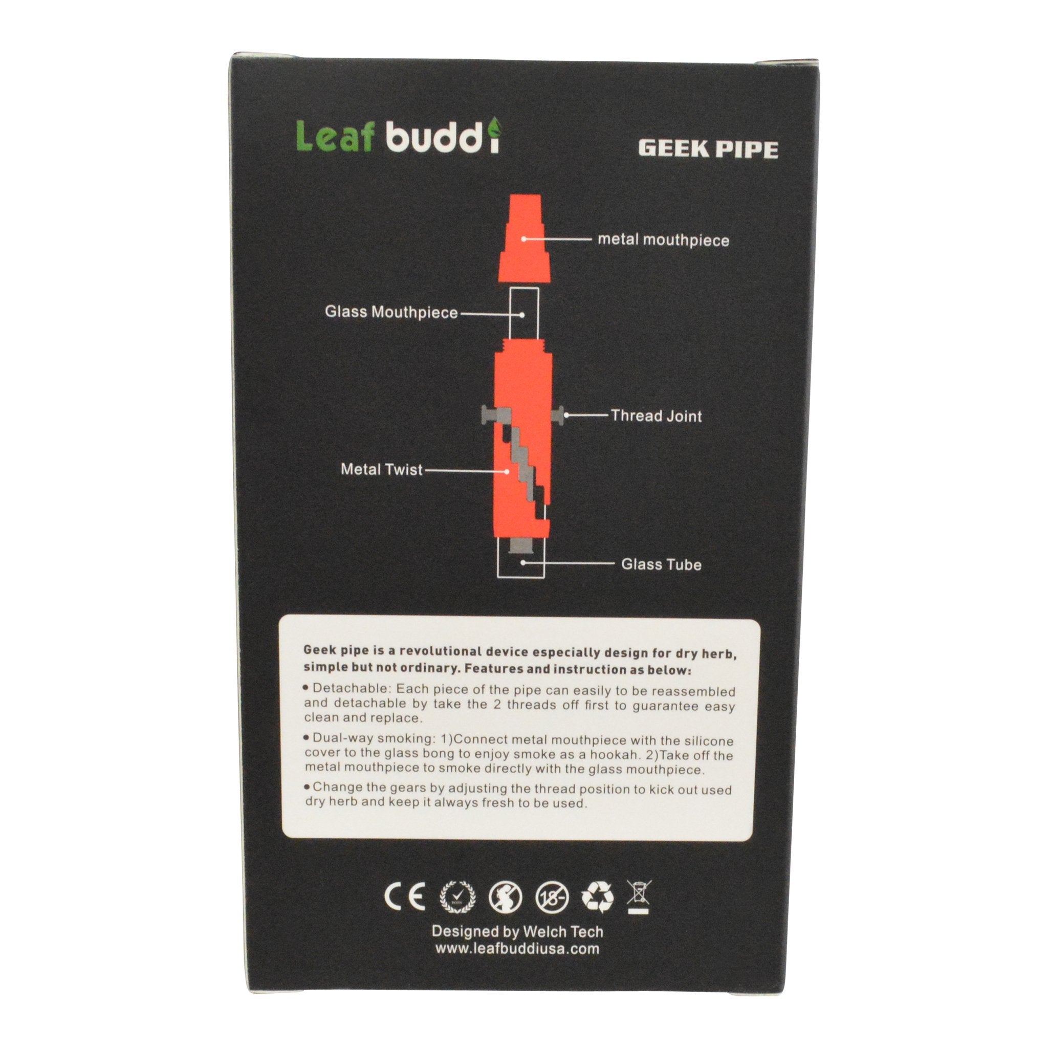 Leaf Buddi Geek Pipe - 5.5in - Image 4