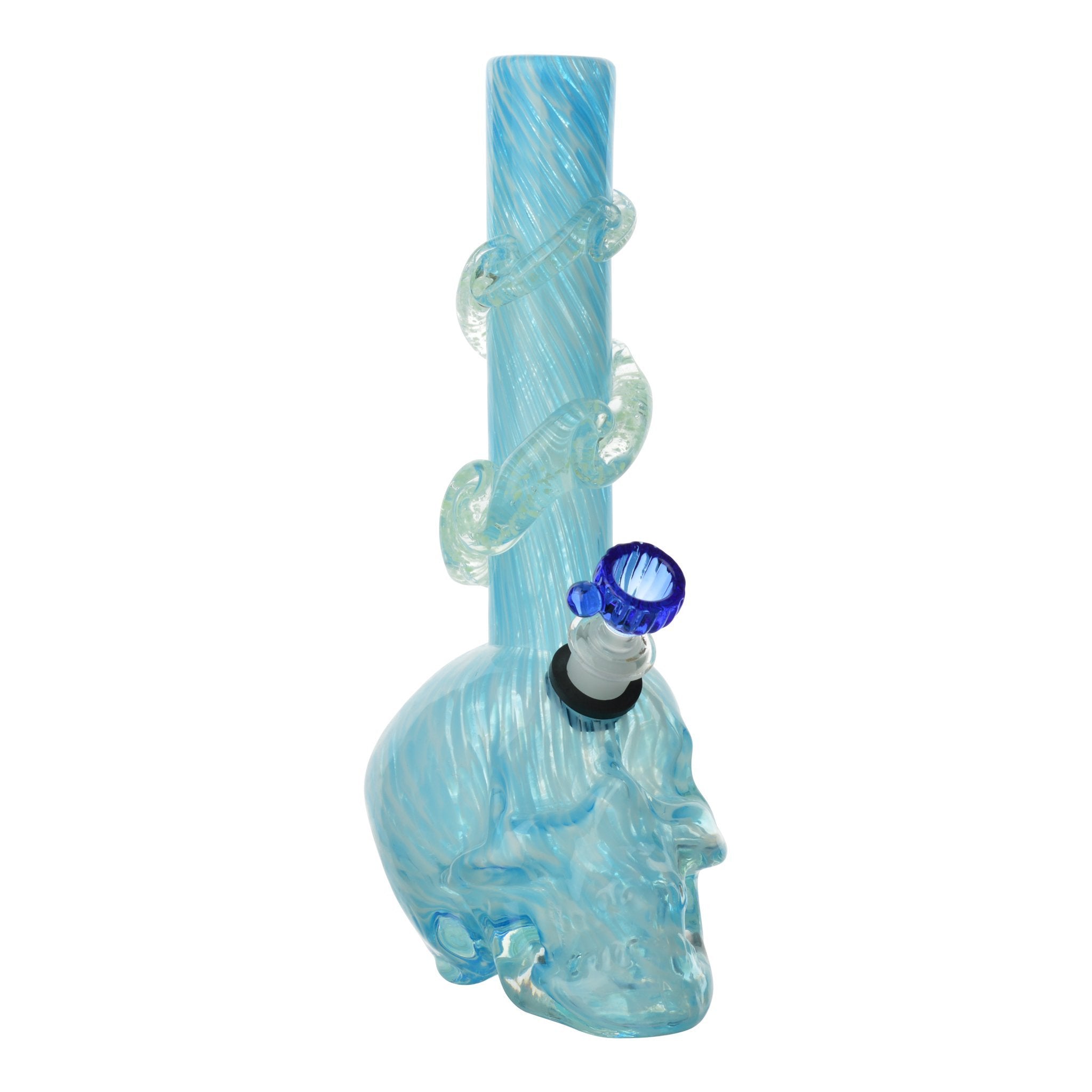 Medium Dappled Skull Bong - 11in - Image 5