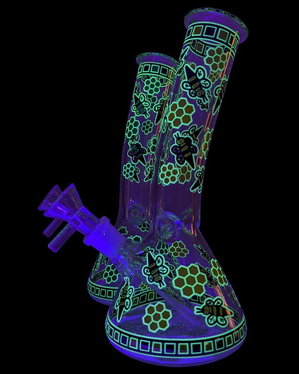 Mini Glowing Honey Bee Bong - 8in - Image 2