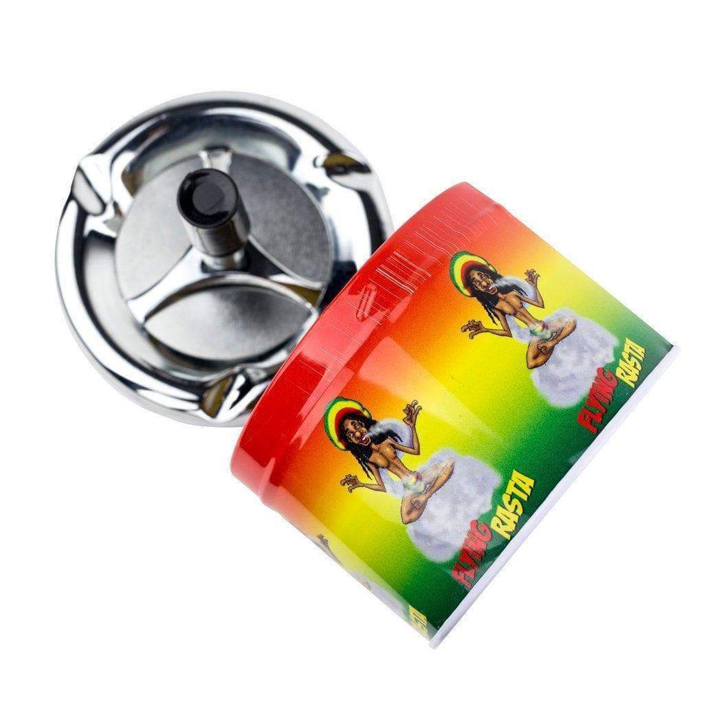 Minimal Odor Round Metal Ashtray - Image 2