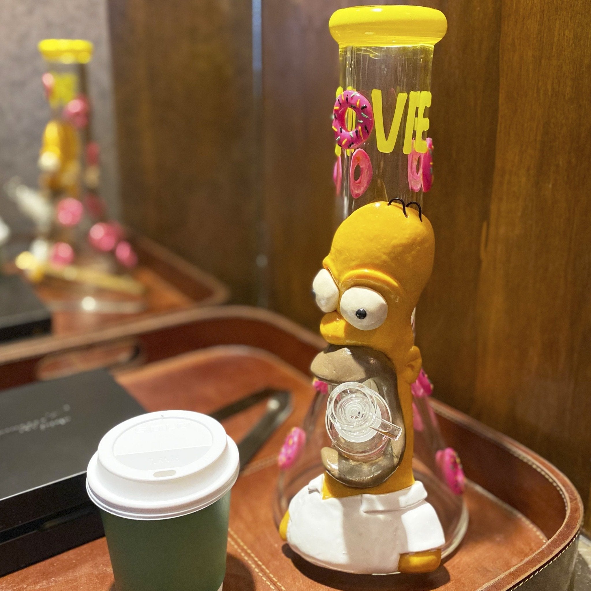 Mmm Donuts Beaker Bong - 13in - Image 3