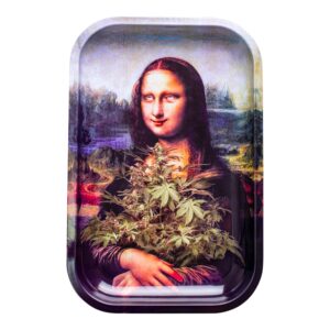 Mona Lisa Metal Rolling Tray - 11in