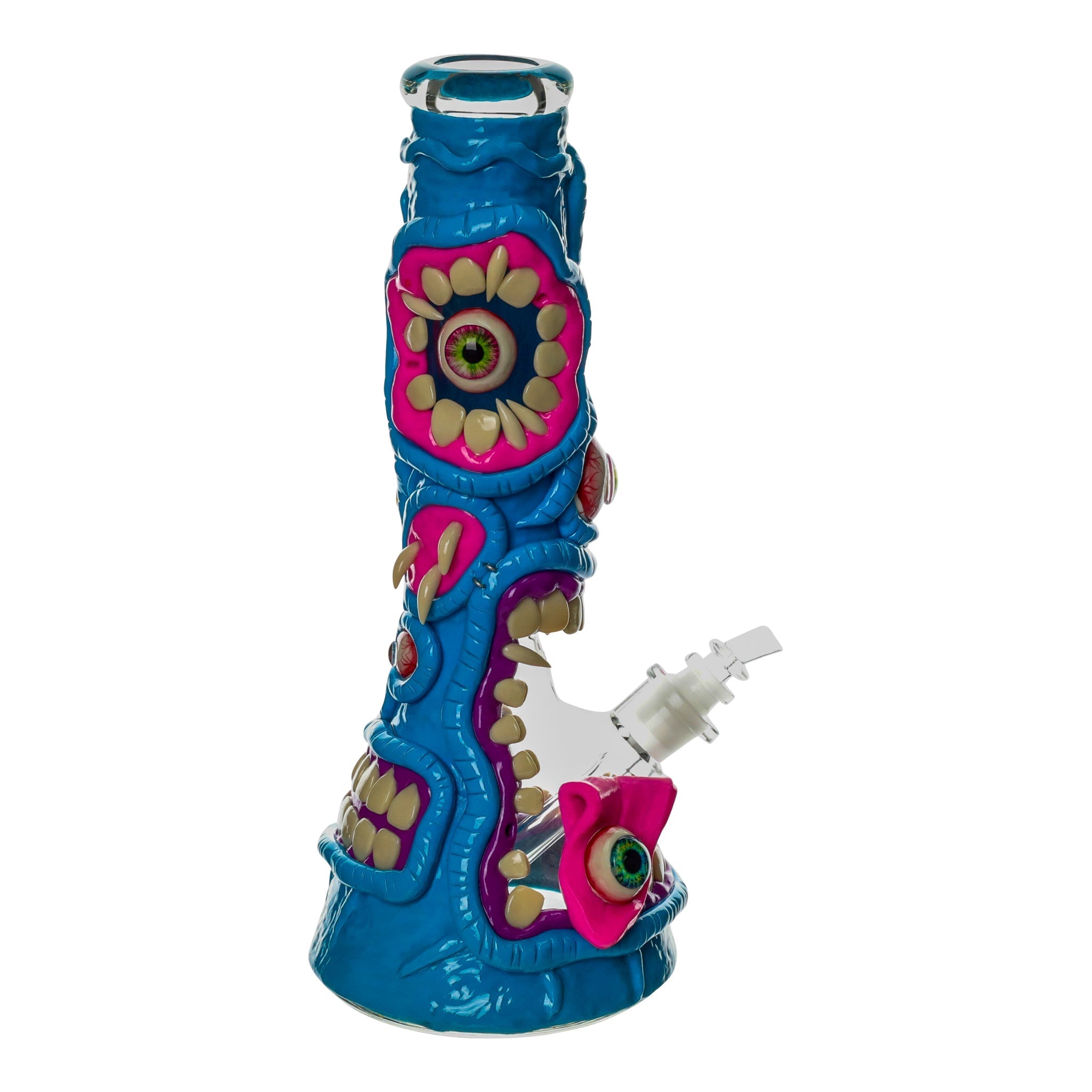 Necrotic Neon Monster Bong - 14in - Image 4