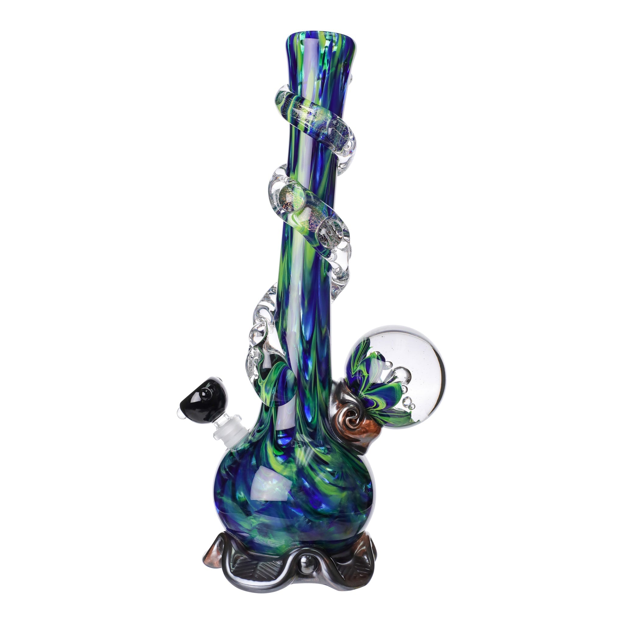 Noble Glass Chromatic Marble Bong - 14in - Image 4