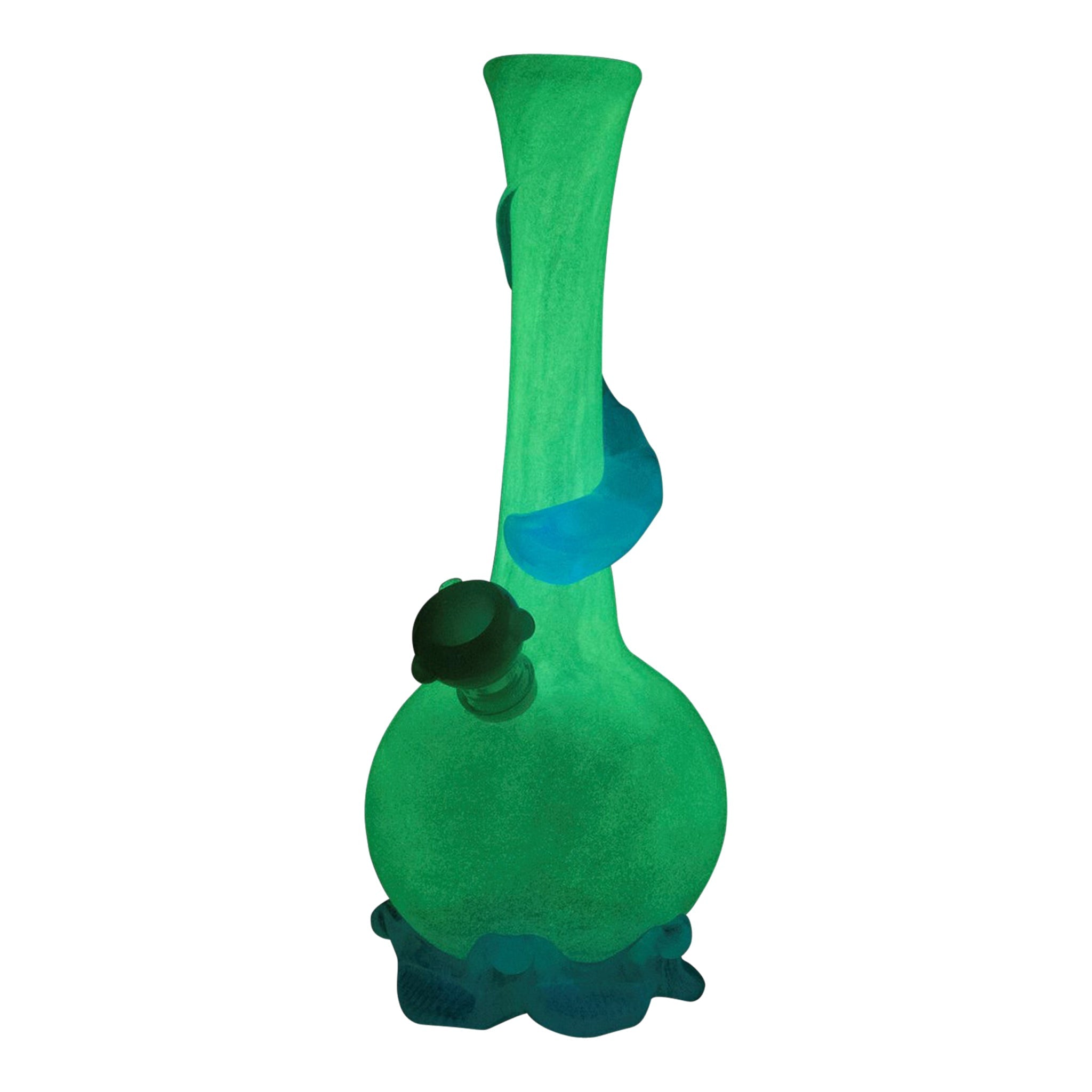 Noble Glass Glow in the Dark Ribbon Bong - 12in - Image 6