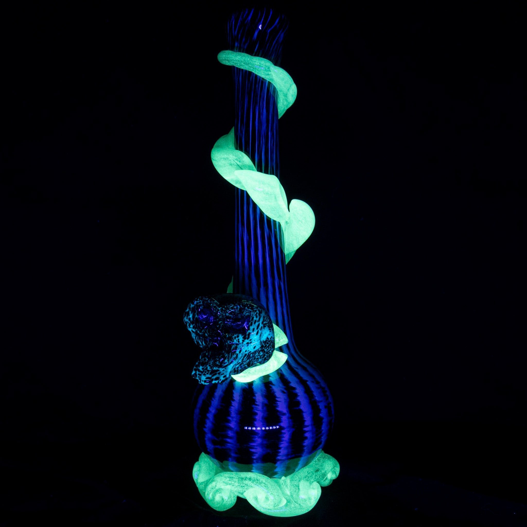 Noble Glass Glowing Skull Bong - 12in - Image 3