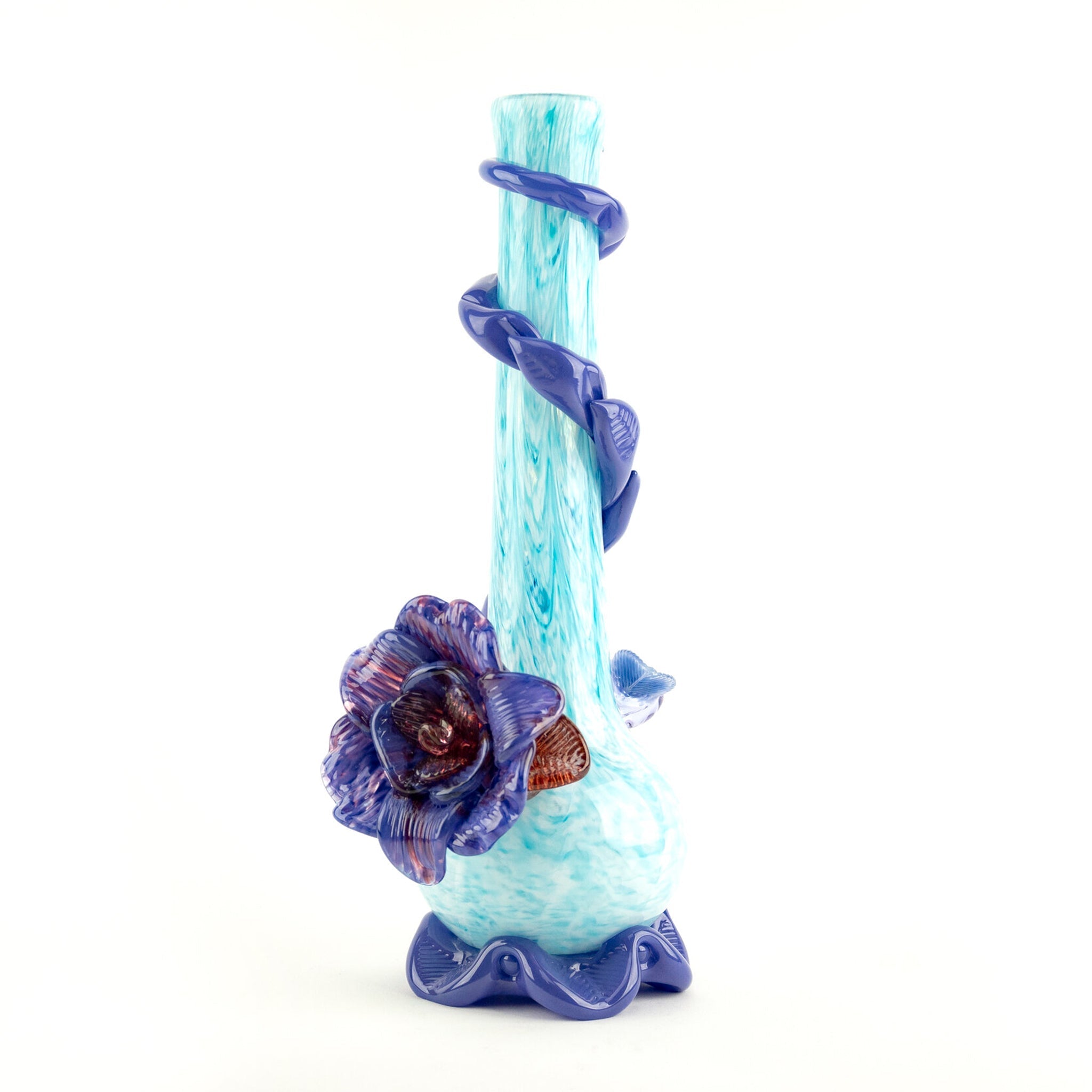 Noble Glass Spouted Flower Bong - 14in