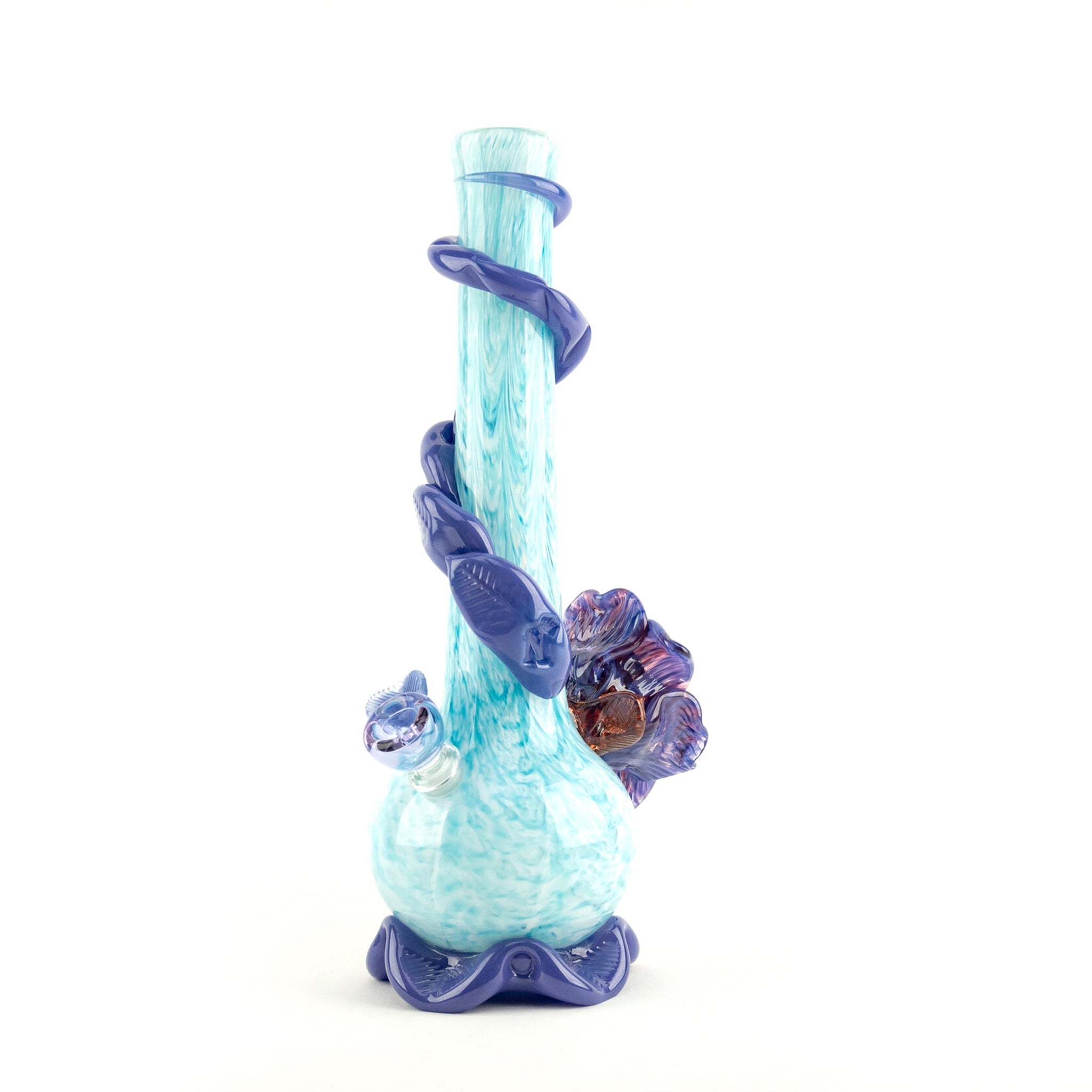 Noble Glass Spouted Flower Bong - 14in - Image 9