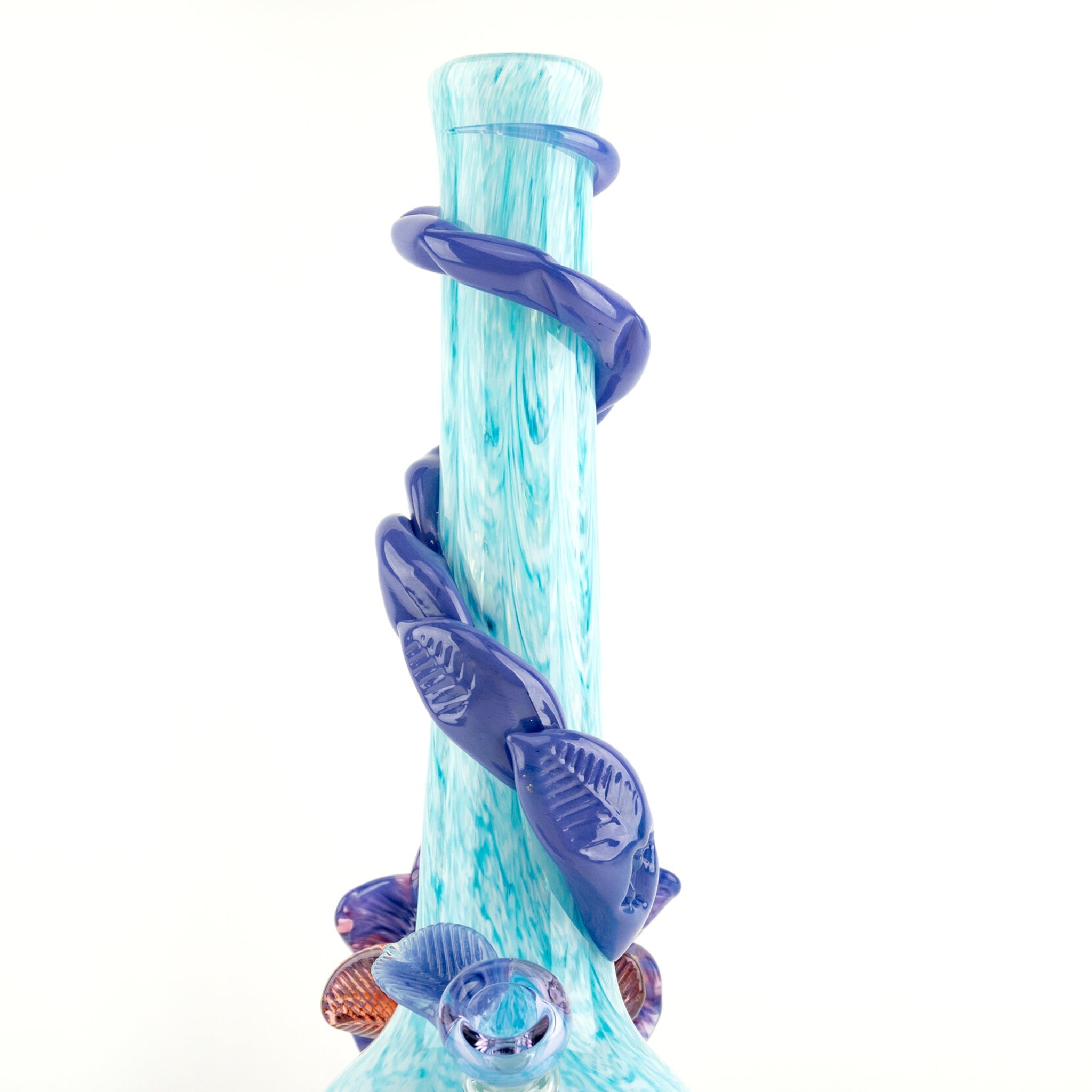 Noble Glass Spouted Flower Bong - 14in - Image 10