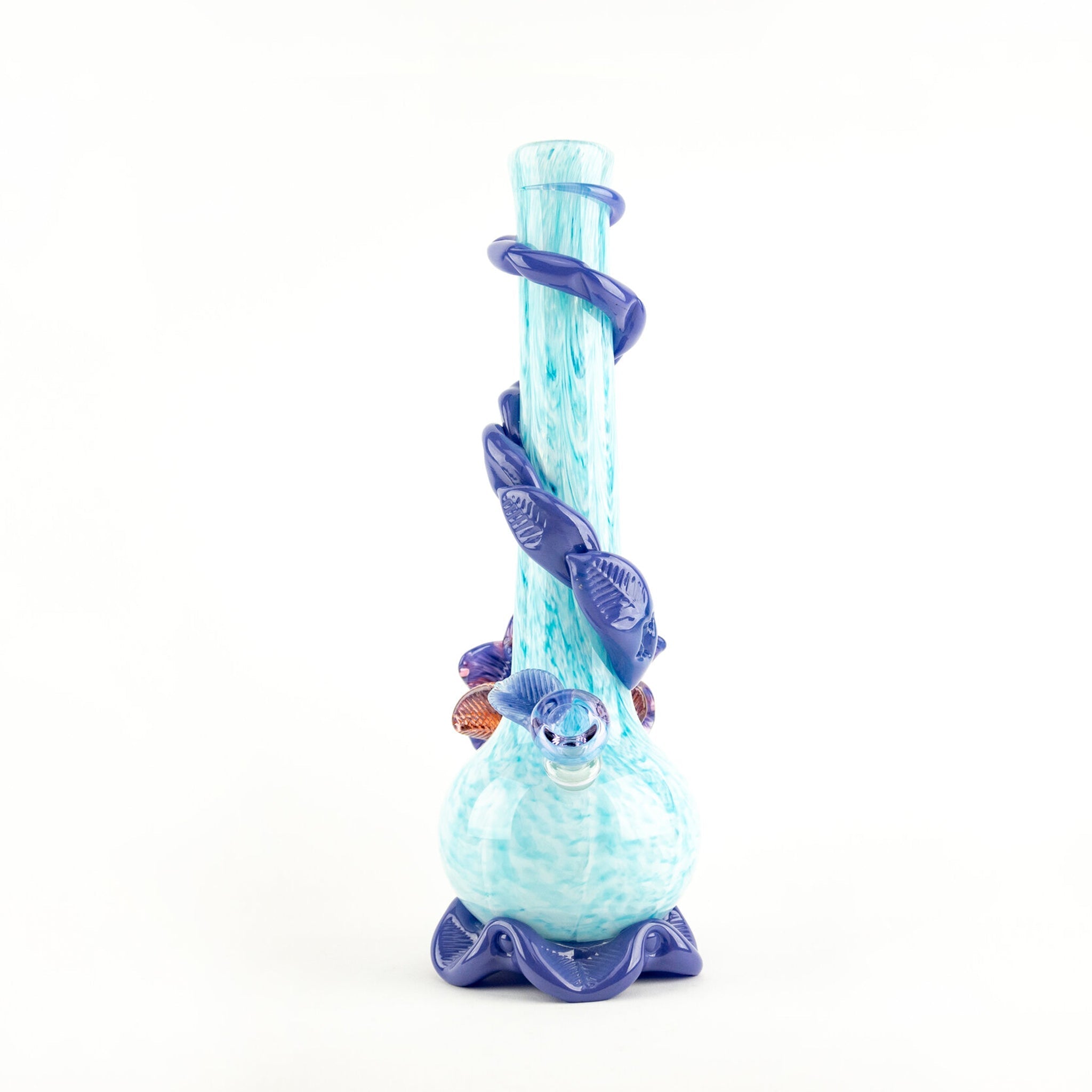 Noble Glass Spouted Flower Bong - 14in - Image 7