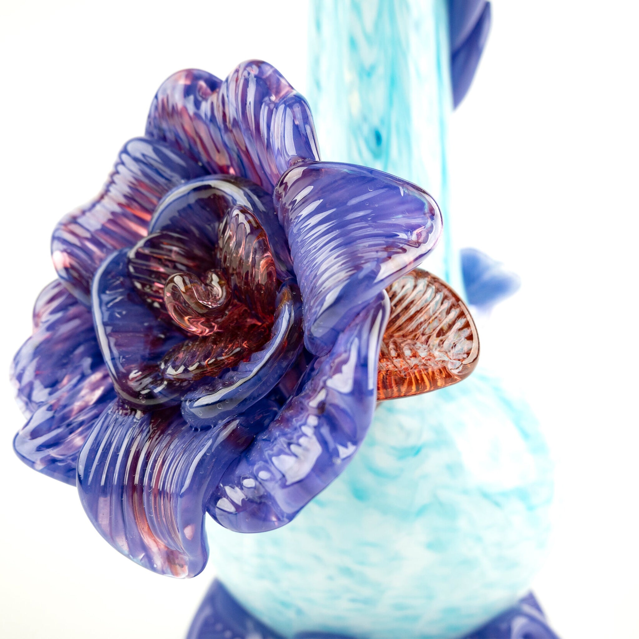 Noble Glass Spouted Flower Bong - 14in - Image 11