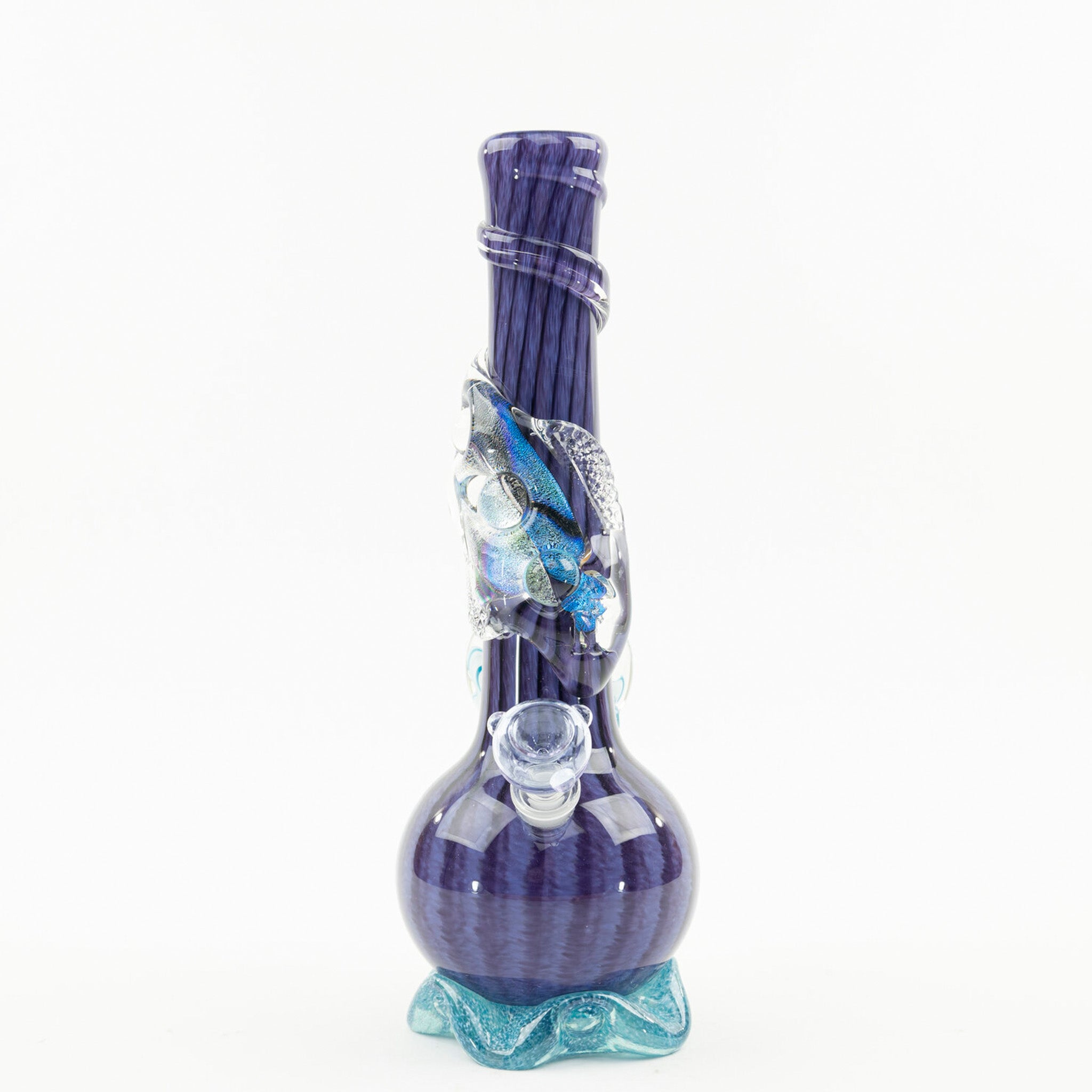 Noble Glass Striped Vase Bong - 21in - Image 3