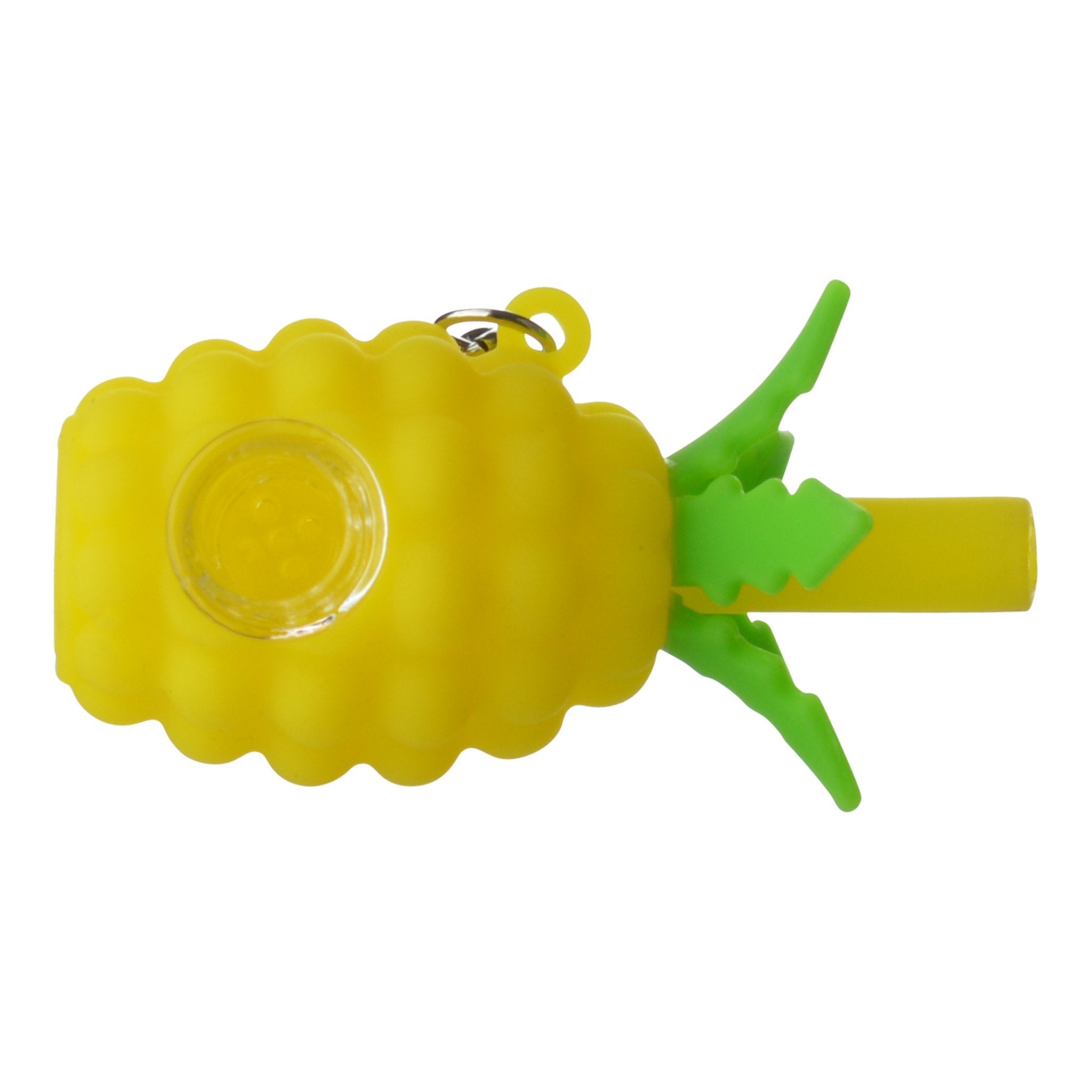Pineapple Keychain Silicone Pipe - 3in - Image 2