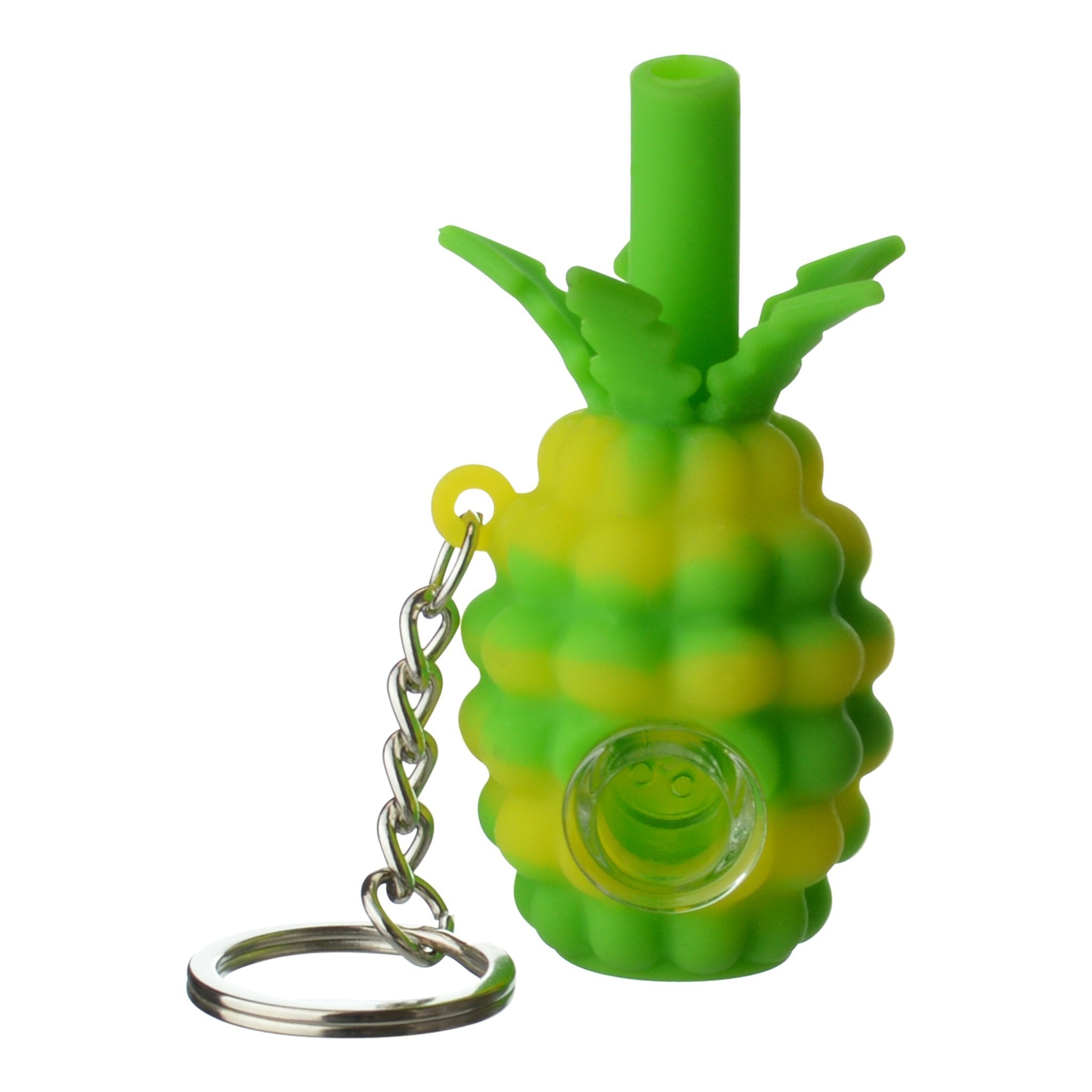 Pineapple Keychain Silicone Pipe - 3in - Image 3