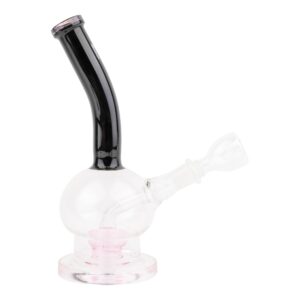 Pink Bubble Trouble Perc Bong - 7in