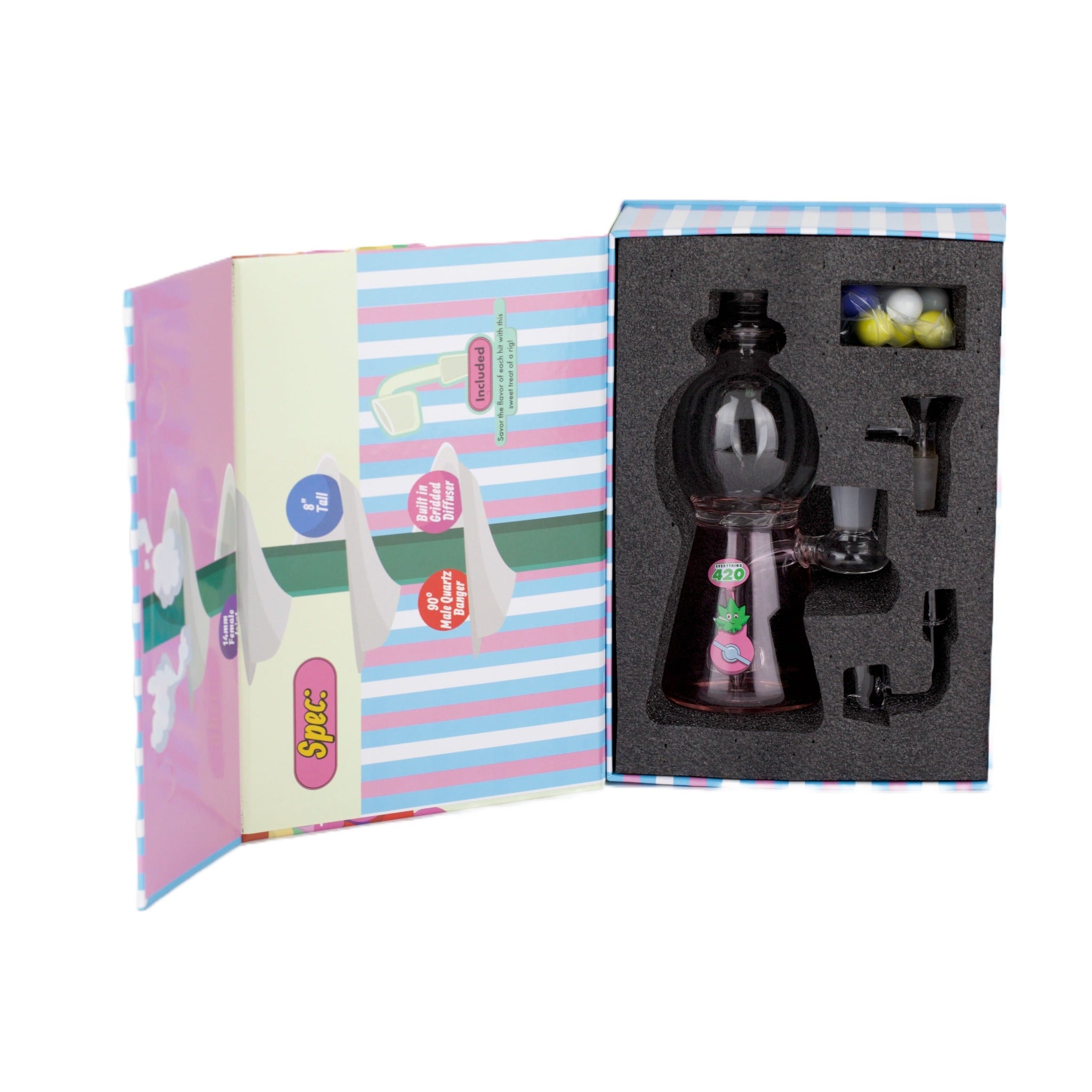 Pink Bubblegum Dab Rig - 8in - Image 4