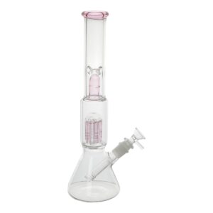 Pink Bullet Perc Beaker Bong - 14in