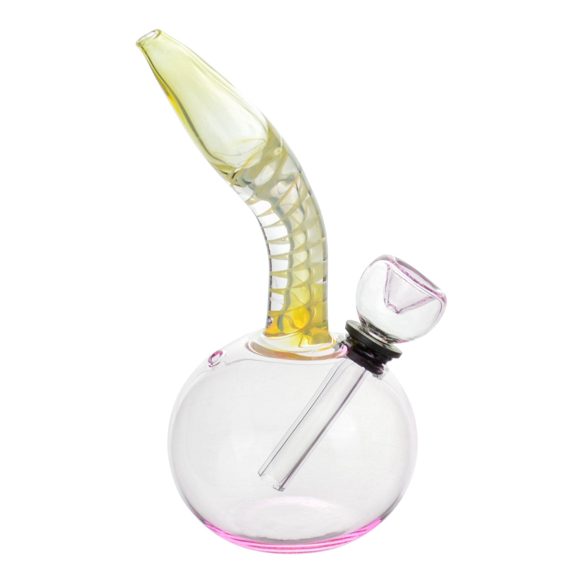 Pink Captains Glass Mini Bubbler - 5.5in