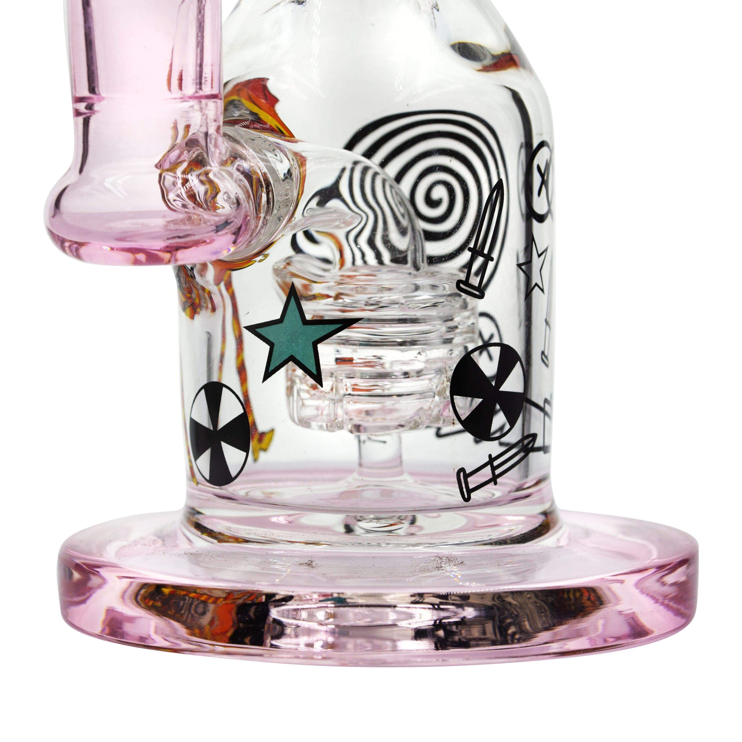 Pink Cartoon Bong - 7.5in - Image 2