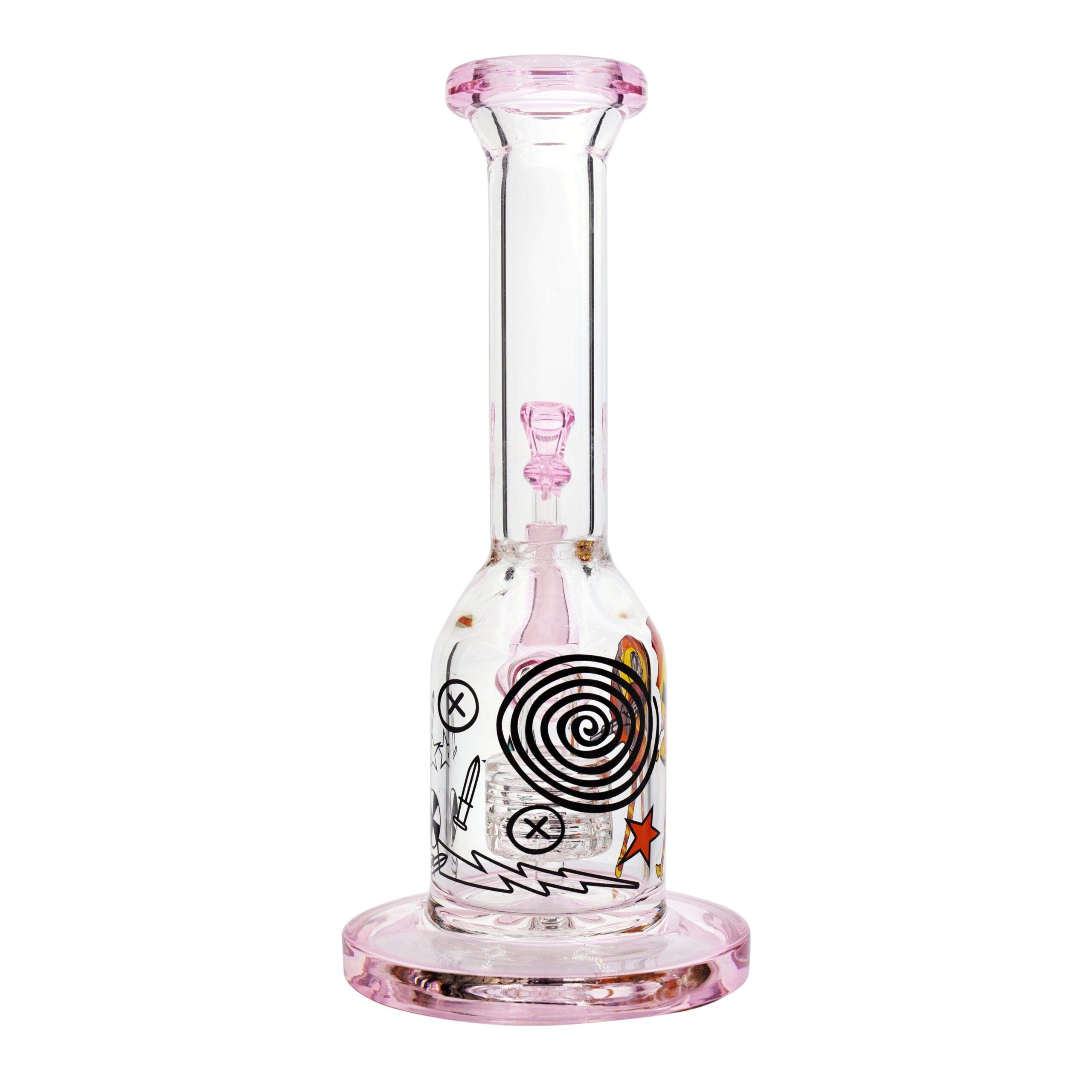 Pink Cartoon Bong - 7.5in - Image 3