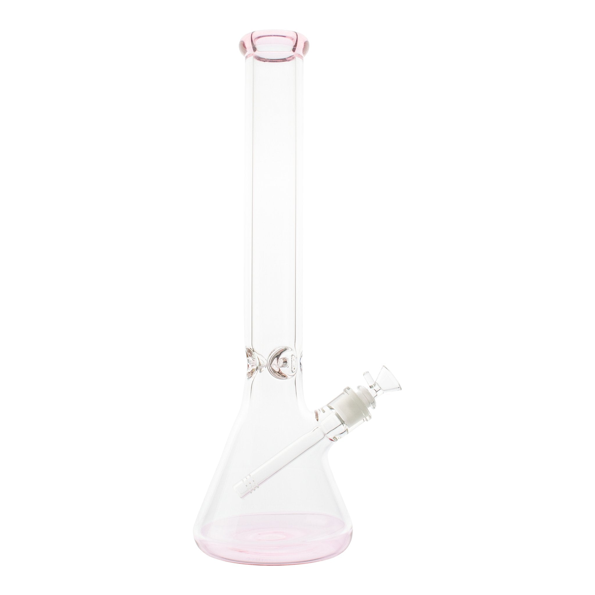 Pink Color Tip Icey Beaker Bong - 18in - Image 3