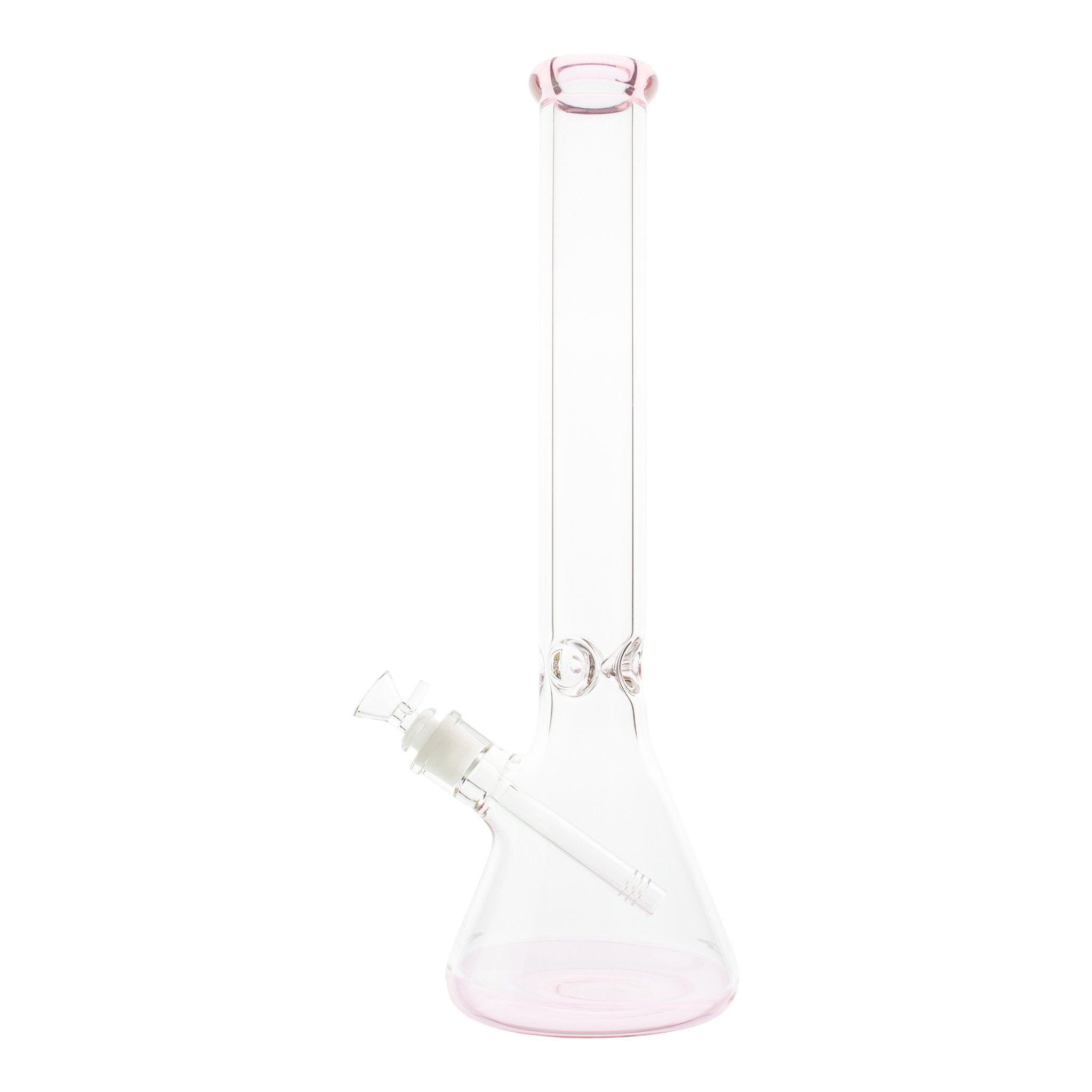 Pink Color Tip Icey Beaker Bong - 18in - Image 2