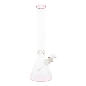 Pink Color Tip Icey Beaker Bong - 18in