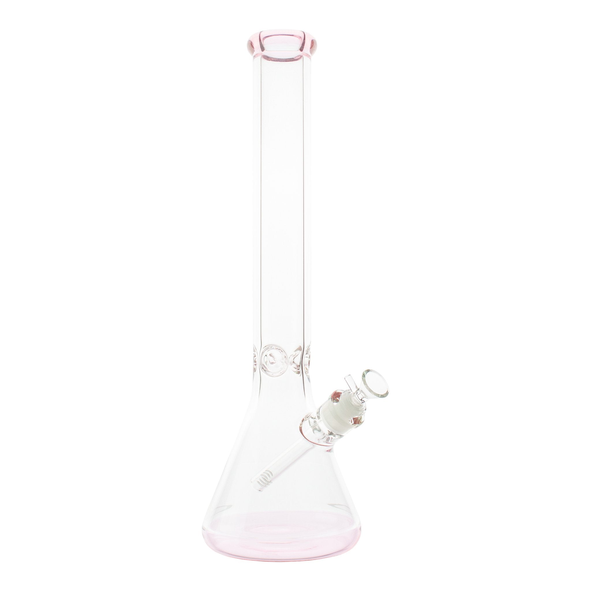 Pink Color Tip Icey Beaker Bong - 18in