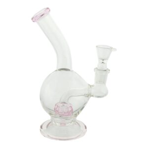 Pink Colored Matrix Bubble Bong - 6.5in