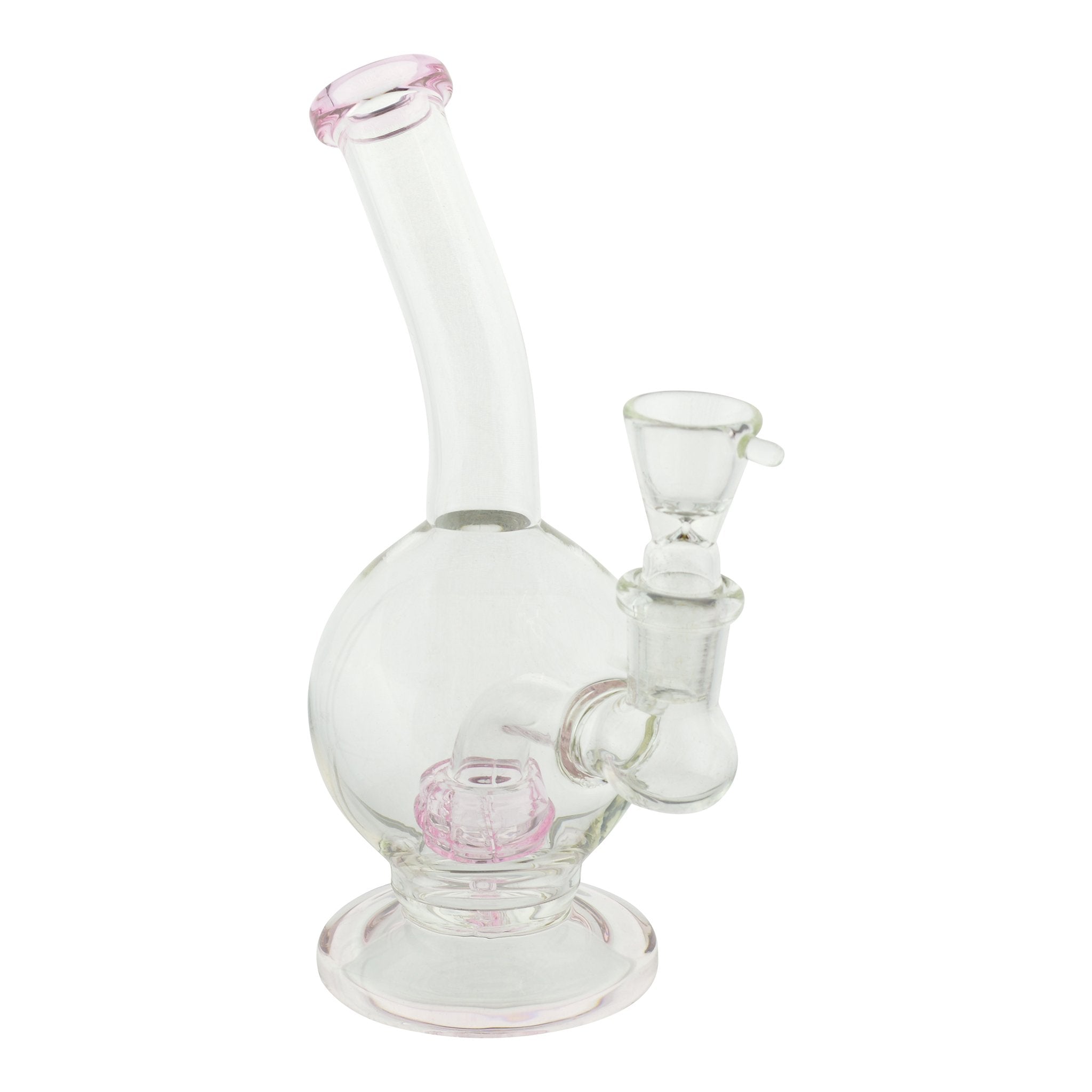 Pink Colored Matrix Bubble Bong - 6.5in - Image 2