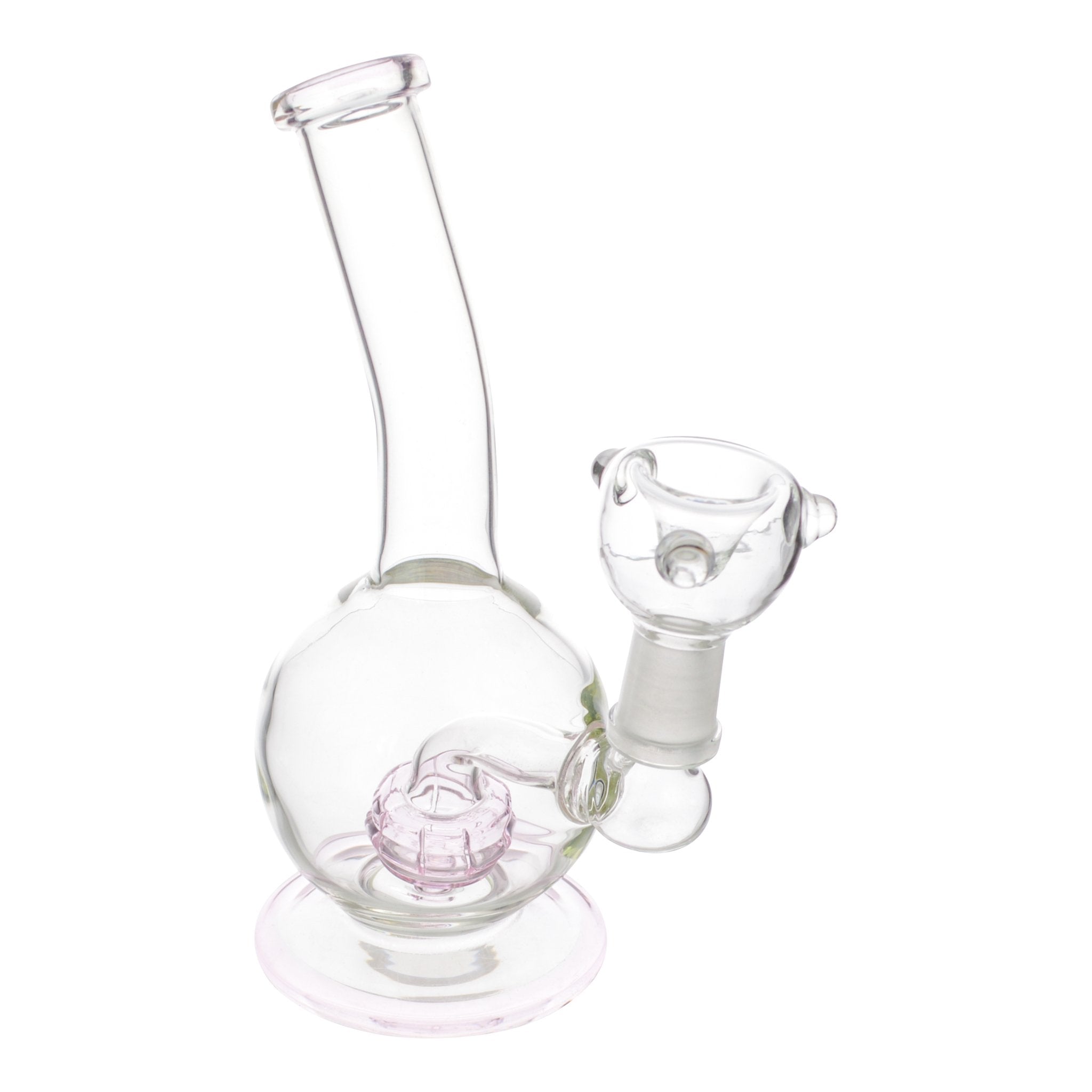 Pink Colored Matrix Bubble Bong - 6.5in - Image 4